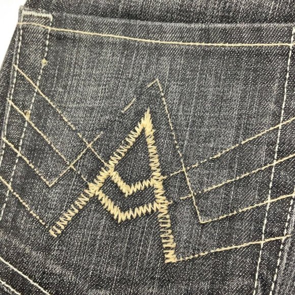 COPY - 7 For All Mankind Black Washed Flare Jeans 7FAM Mid Rise Women's Size 28 - Picture 11 of 15